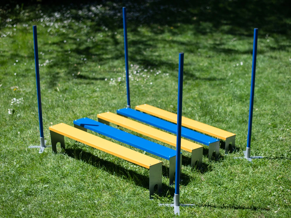 Hundesport Profi Agility Weitsprung-Hürde Mit Eckpfählen 3 Hundesport Profi Agility Weitsprung-Hürde Mit Eckpfählen
