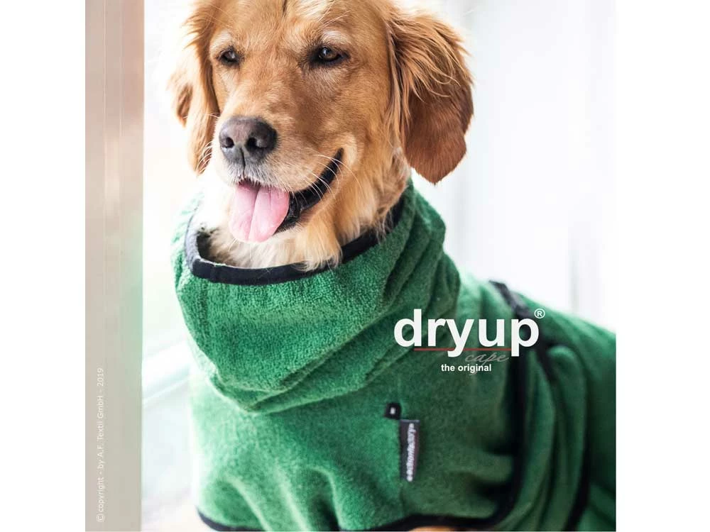 Dryup Cape Hundebademantel Dark Green 4 Dryup Cape Hundebademantel Dark Green – Bild 2