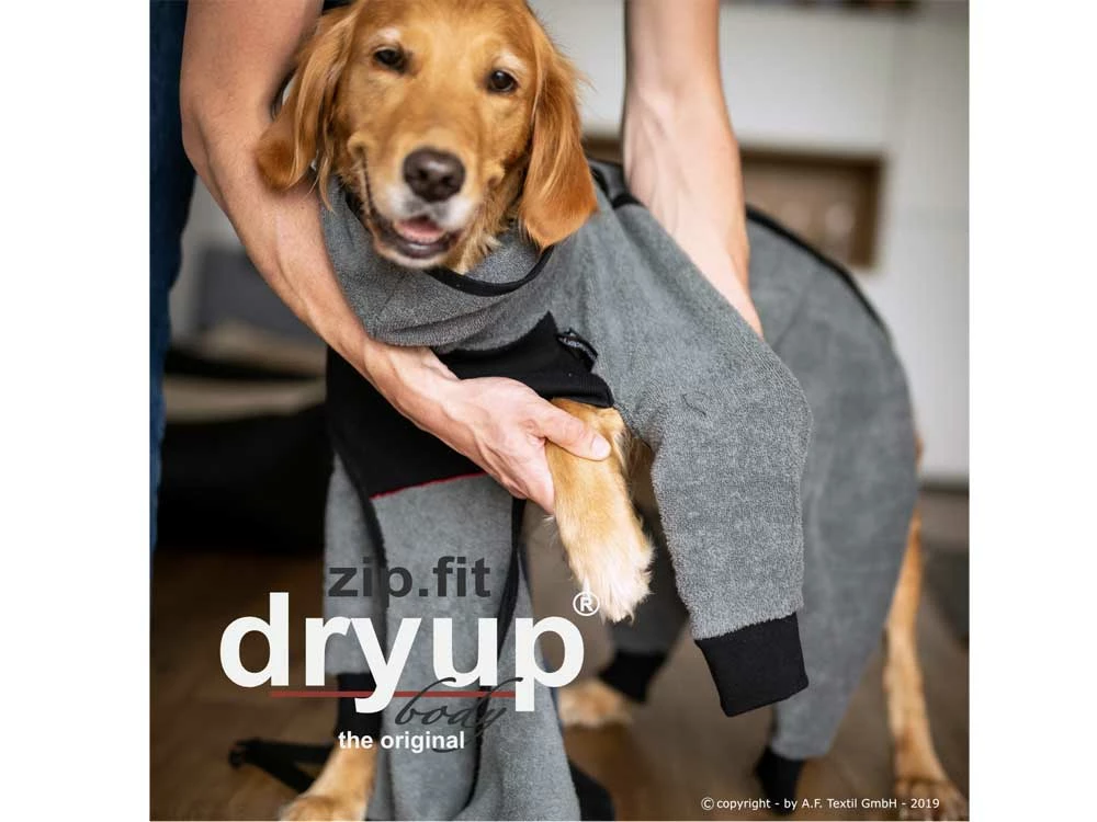 Dryup Body Zip.fit Hundebademantel Anthrazit 6 Dryup Body Zip.fit Hundebademantel Anthrazit – Bild 4