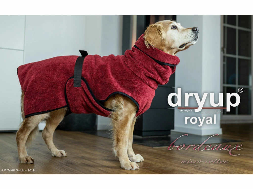 Dryup Cape Royal Hundebademantel Micro Cotton Bordeaux 3 Dryup Cape Royal Hundebademantel Micro Cotton Bordeaux