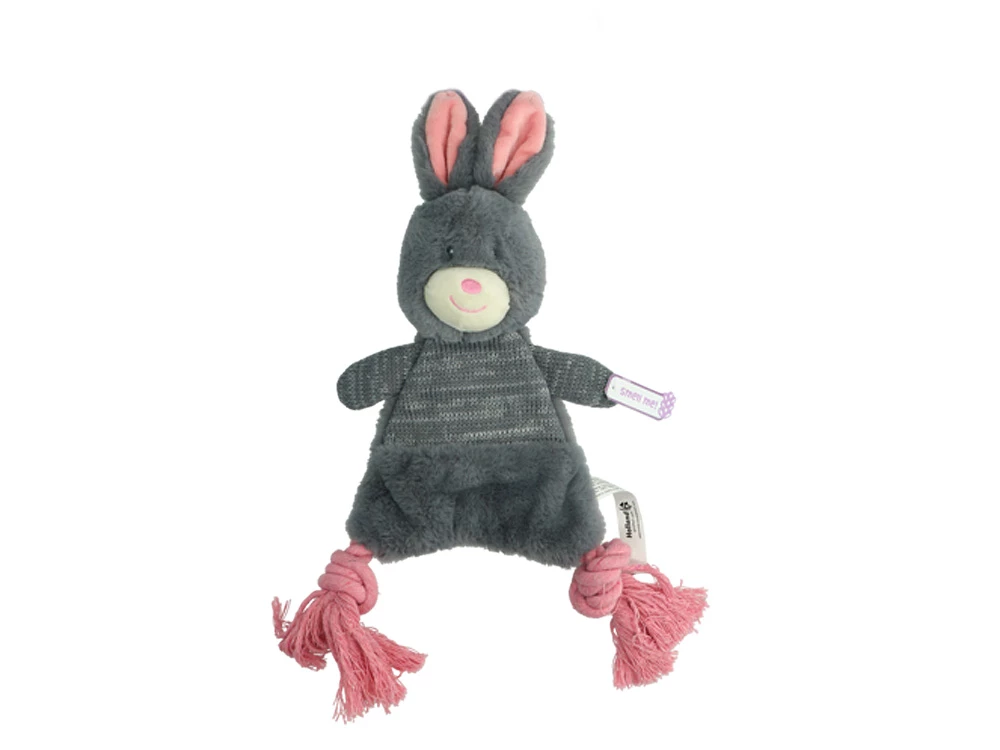 Bunny Puppy Crunchy Rope Welpenspielzeug 3 Bunny Puppy Crunchy Rope Welpenspielzeug