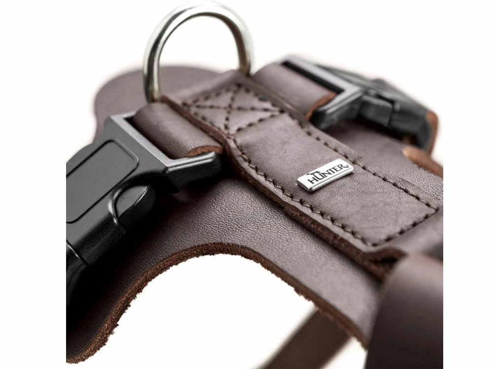 Hunter Hundegeschirr Aalborg Rindleder Dunkelbraun 4 Hunter Hundegeschirr Aalborg Rindleder Dunkelbraun – Bild 2