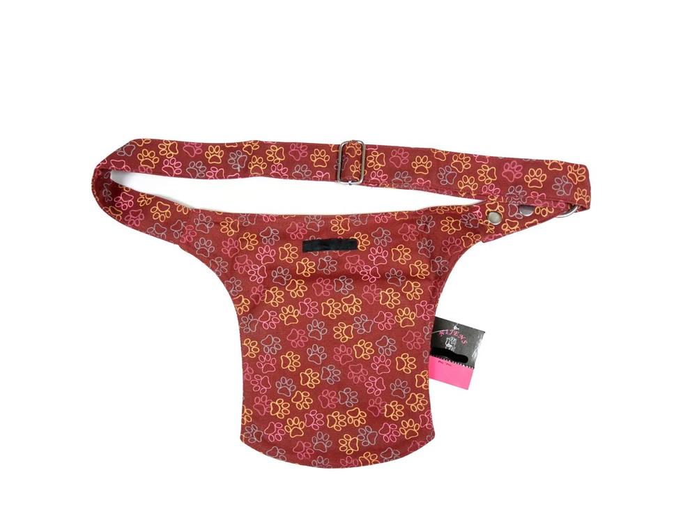 Nijens Leckerlietasche Barcelona 729 Dunkelrot Pfoten 4 Nijens Leckerlietasche Barcelona 729 Dunkelrot Pfoten – Bild 2