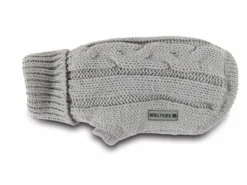 Wolters Zopf Strickpullover Silber