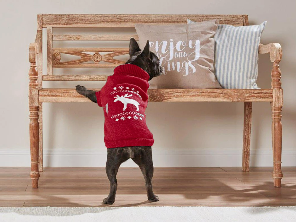 Wolters Strickpullover Elch Rot/weiß 4 Wolters Strickpullover Elch Rot/weiß – Bild 2