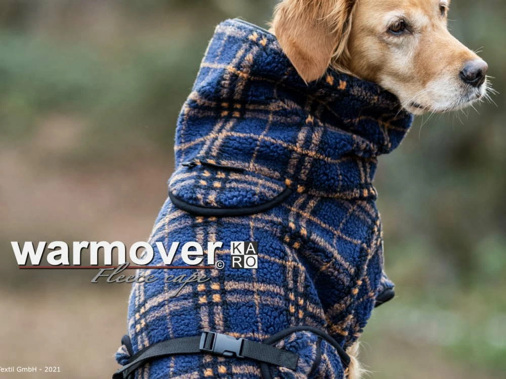 Warmover Karo Fleece Cape Für Hunde 4 Warmover Karo Fleece Cape Für Hunde – Bild 2