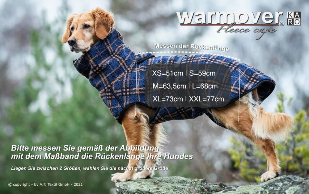 Warmover Karo Fleece Cape Für Hunde 6 Warmover Karo Fleece Cape Für Hunde – Bild 4