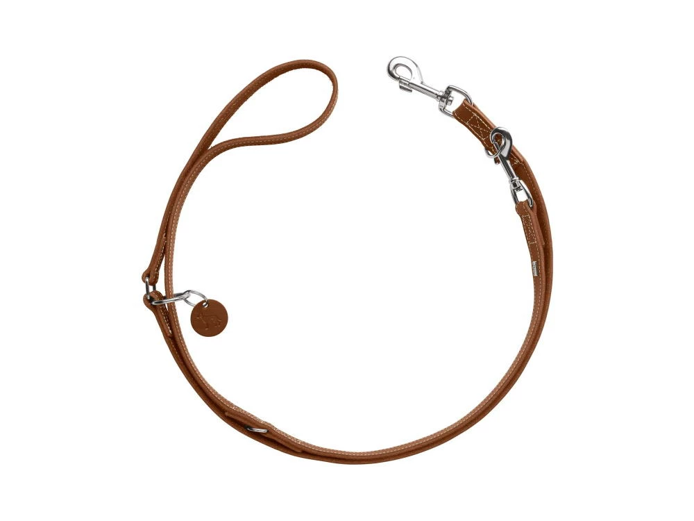 Hunter Aalborg Verstellbare Führleine Cognac 4 Hunter Aalborg Verstellbare Führleine Cognac – Bild 2