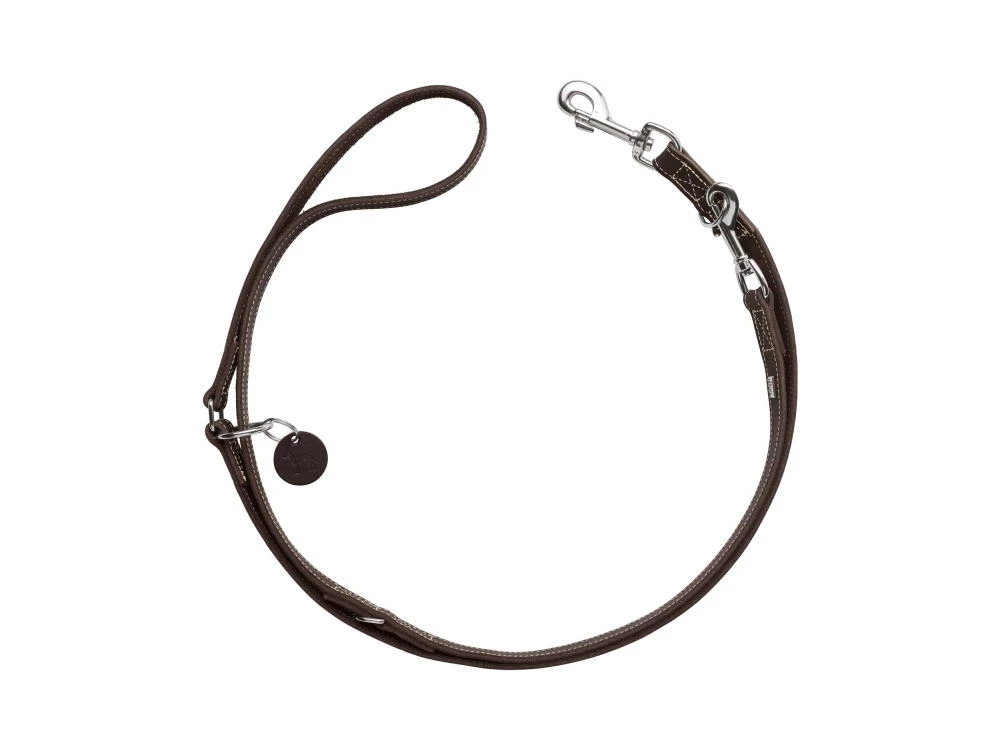 Hunter Aalborg Verstellbare Führleine Dunkelbraun 4 Hunter Aalborg Verstellbare Führleine Dunkelbraun – Bild 2