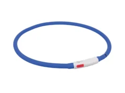 Trixie Flash Leuchtring USB Silikon Für Hunde Royalblau