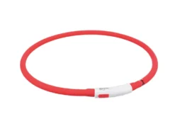 Trixie Flash Leuchtring USB Silikon Für Hunde Rot
