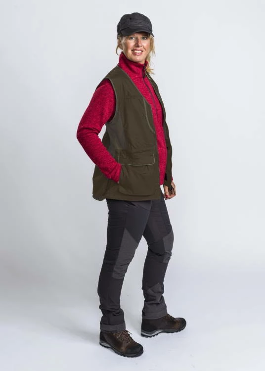 Pinewood® Dog Sports 2.0 Damen Weste Wildlederbraun/olive 8 Pinewood® Dog Sports 2.0 Damen Weste Wildlederbraun/olive – Bild 6