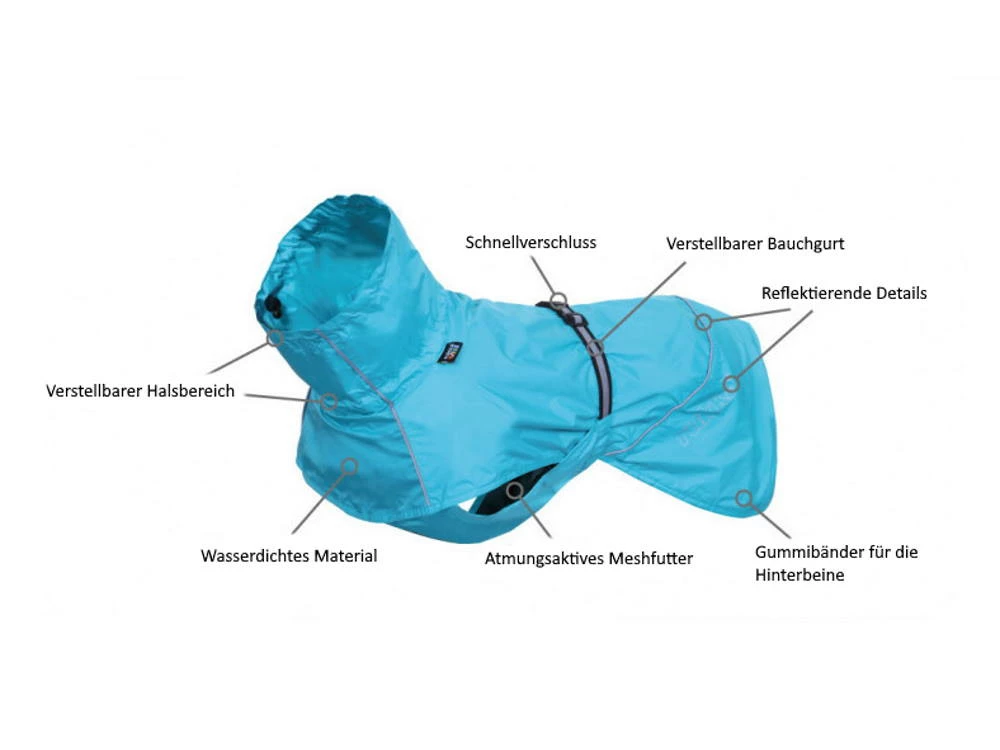 Rukka Pets Regenjacke Für Hunde Hase Aqua 6 Rukka Pets Regenjacke Für Hunde Hase Aqua – Bild 4
