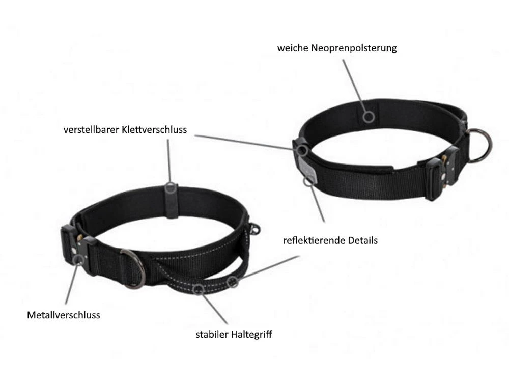 Rukka Pets Halsband Mit Griff Mission Schwarz 7 Rukka Pets Halsband Mit Griff Mission Schwarz – Bild 5