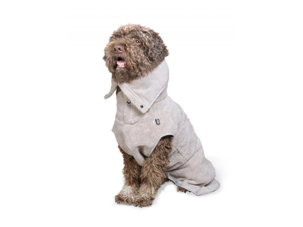 Rukka Pets Micro Hundebademantel Beige 4 Rukka Pets Micro Hundebademantel Beige – Bild 2