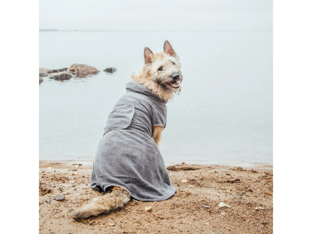 Rukka Pets Micro Hundebademantel Light Graphite 4 Rukka Pets Micro Hundebademantel Light Graphite – Bild 2