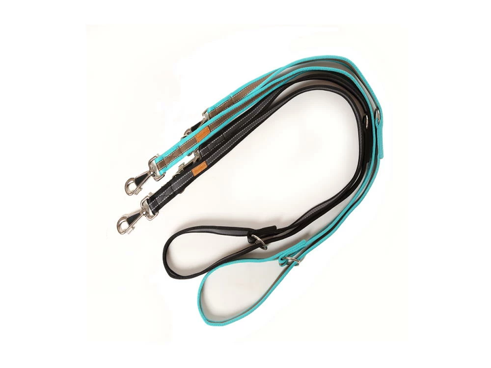 Feltmann Hundeleine Soft Grip Türkis/braun 4 Feltmann Hundeleine Soft Grip Türkis/braun – Bild 2