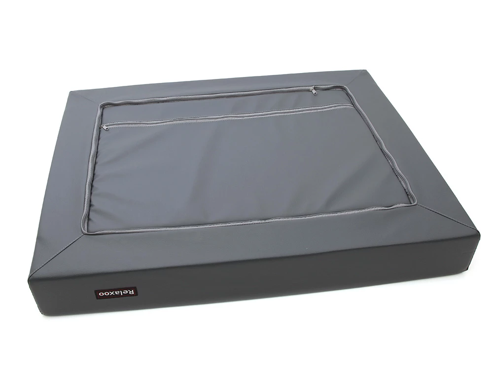 Relaxoo Viscobett Hundebett V2 Duocolor Stone/grau 5 Relaxoo Viscobett Hundebett V2 Duocolor Stone/grau – Bild 3