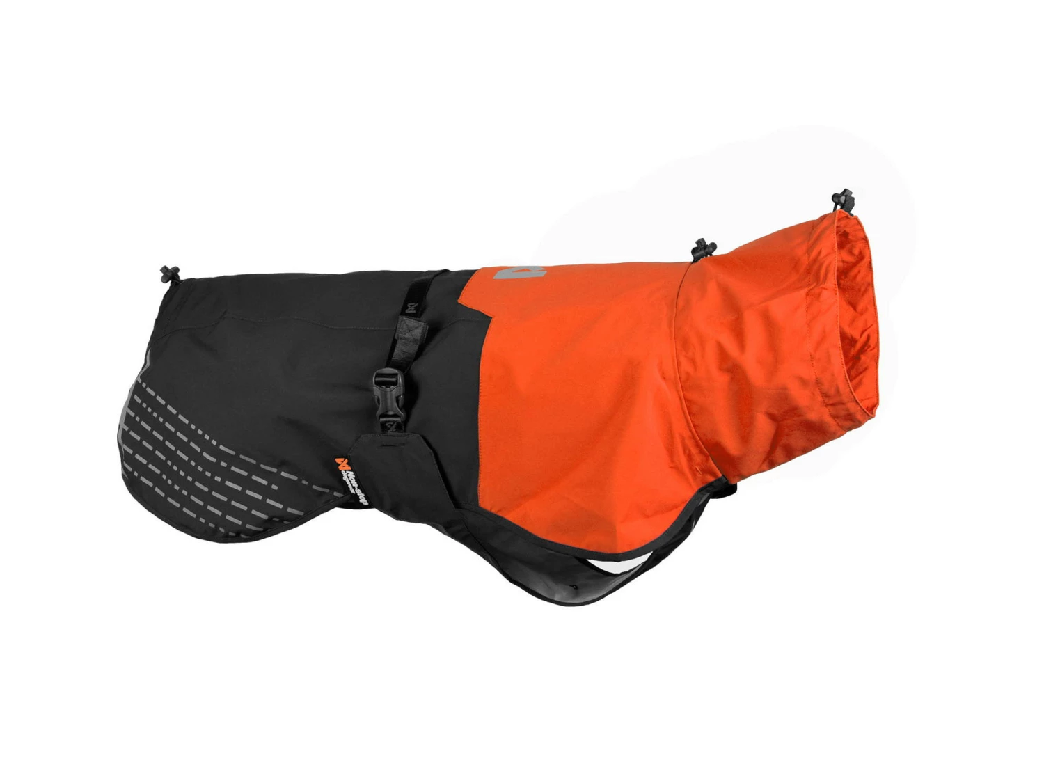 Non-Stop Dogwear Fjord Raincoat Hunderegenmantel Orange/black 3 Non-Stop Dogwear Fjord Raincoat Hunderegenmantel Orange/black