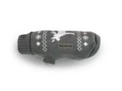 Wolters Strickpullover Elch Grau/weiß