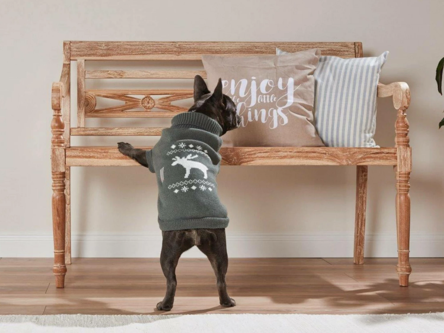 Wolters Strickpullover Elch Grau/weiß 4 Wolters Strickpullover Elch Grau/weiß – Bild 2